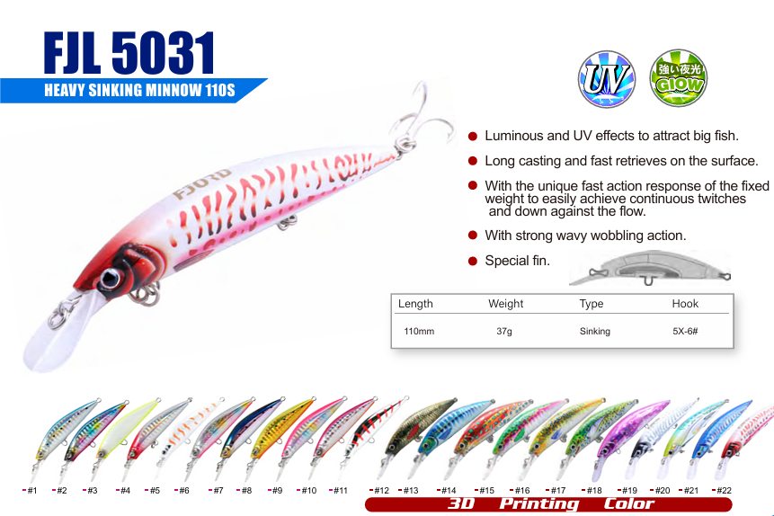 LURE CASTING FJORD 37gm/29gm/17gm