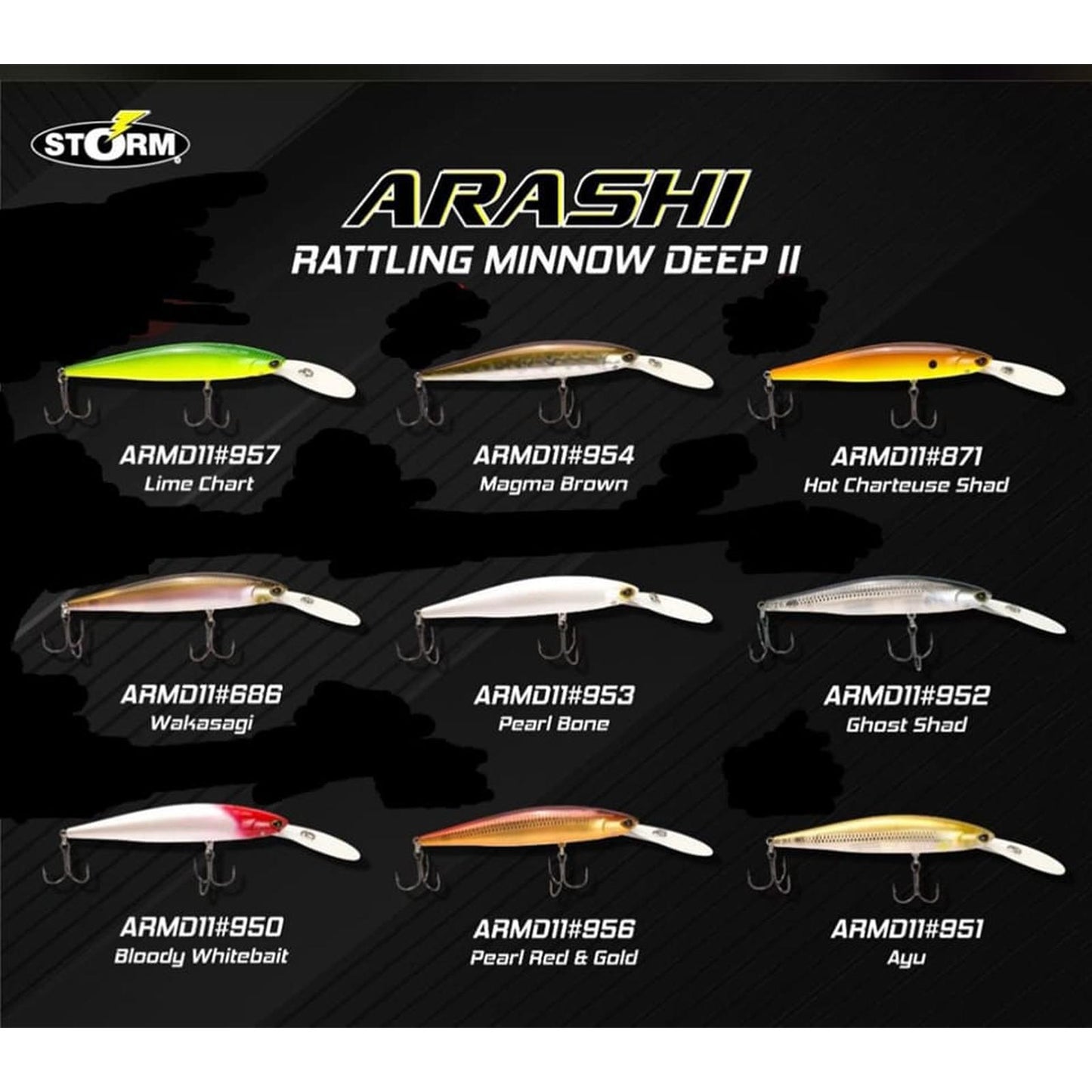 ARASHI RATTLING MINNOW DEEP II (11cm / 19gram)