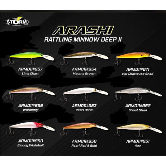 ARASHI RATTLING MINNOW DEEP II (11cm / 19gram)
