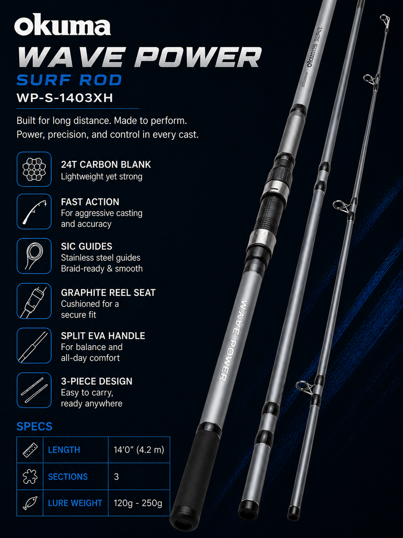 OKUMA WAVE POWER SURF CASTING