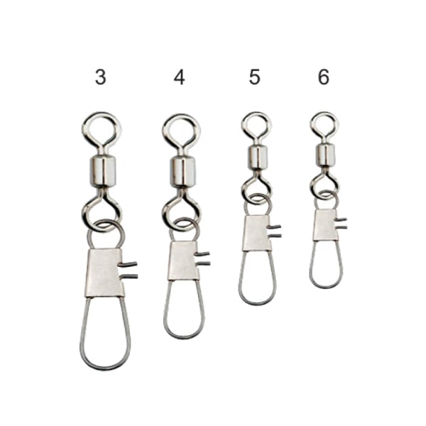 BRASS ROLLING SWIVEL WITH INTERLOCKSNAP